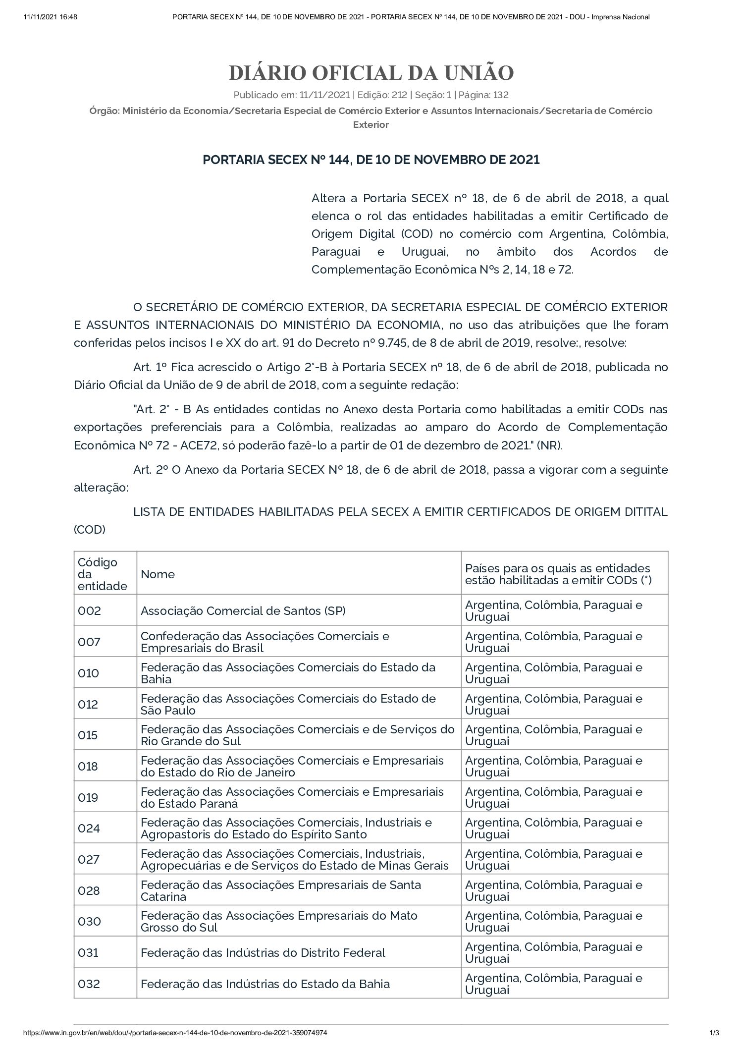 PORTARIA SECEX Nº 263, DE 24 DE AGOSTO DE 2023 PORTARIA SECEX Nº 263, DE 24 DE AGOSTO DE 2023