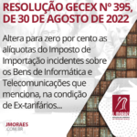 RESOLUÇÃO GECEX Nº 395, DE 30 DE AGOSTO DE 2022