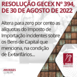 RESOLUÇÃO GECEX Nº 394, DE 30 DE AGOSTO DE 2022