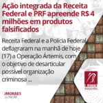 Ação integrada da Receita Federal e PRF apreende R$ 4 milhões em produtos falsificados