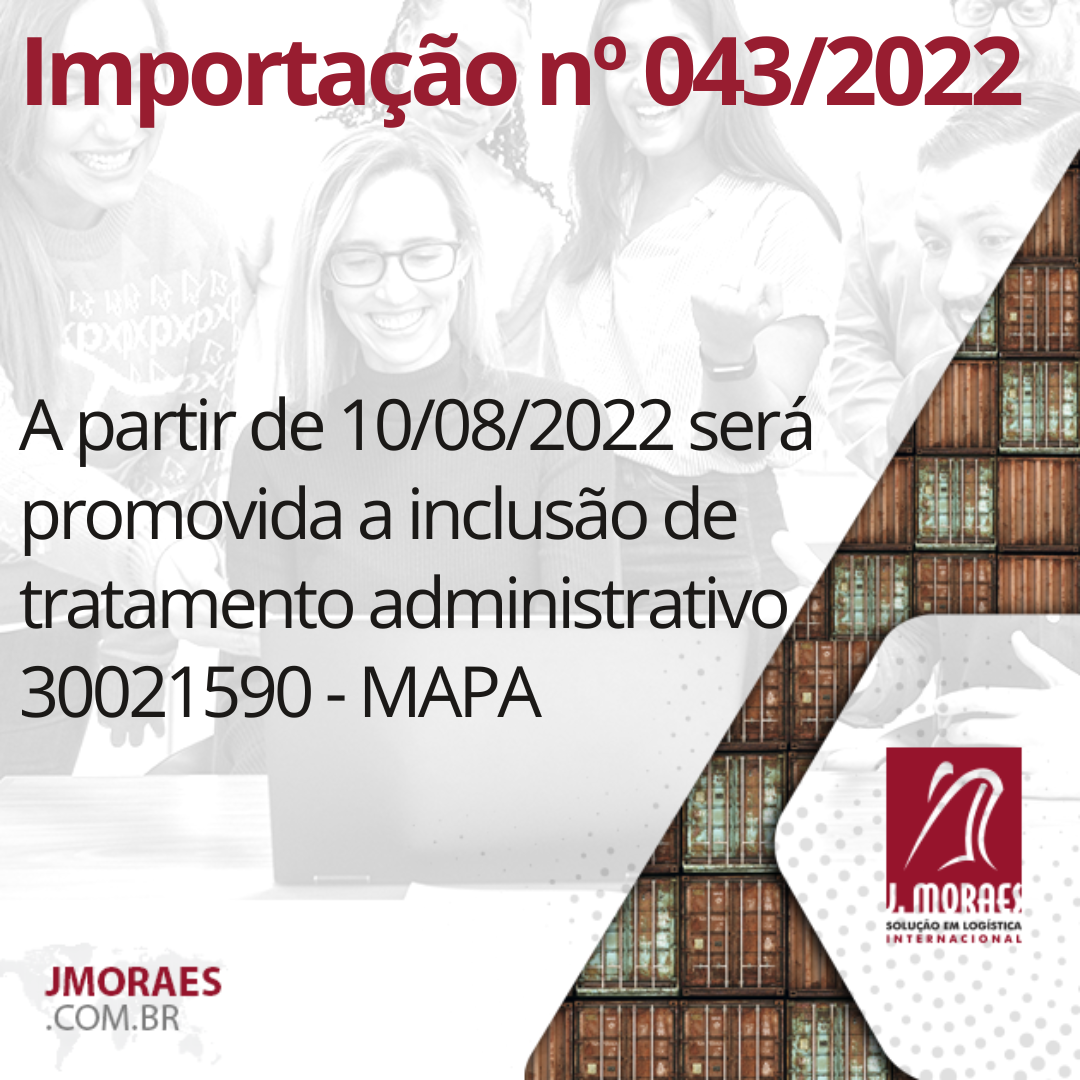 Inclusão de tratamento administrativo 30021590 - MAPA - J. Moraes