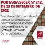 PORTARIA SECEX Nº 212, DE 23 DE SETEMBRO DE 2022
