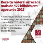 Receita Federal arrecada mais de 172 bilhões em agosto de 2022