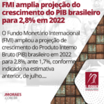 FMI amplia projeção do crescimento do PIB brasileiro para 2,8% em 2022