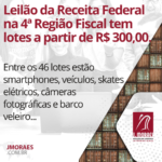 Leilão da Receita Federal na 4ª Região Fiscal tem lotes a partir de R$ 300,00.