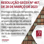 RESOLUÇÃO GECEX Nº 467, DE 28 DE MARÇO DE 2023