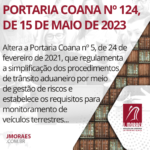 PORTARIA COANA Nº 124, DE 15 DE MAIO DE 2023