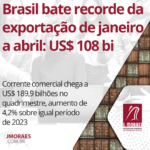 Brasil bate recorde da exportação de janeiro a abril: US$ 108 bi