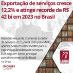 Exportação de serviços cresce 12,2% e atinge recorde de R$ 42 bi em 2023 no Brasil