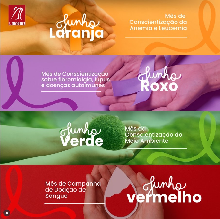 Junho e suas cores: um mês de conscientização e cuidado com a vida - J ...